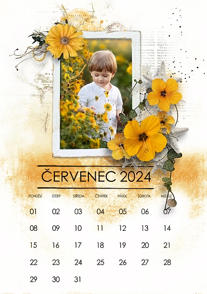 Digital Scrapbooking Kits, 2024 calendar QP-characters 01-(MSG), Calendars, Craftable - Printables, Planner - Journaling