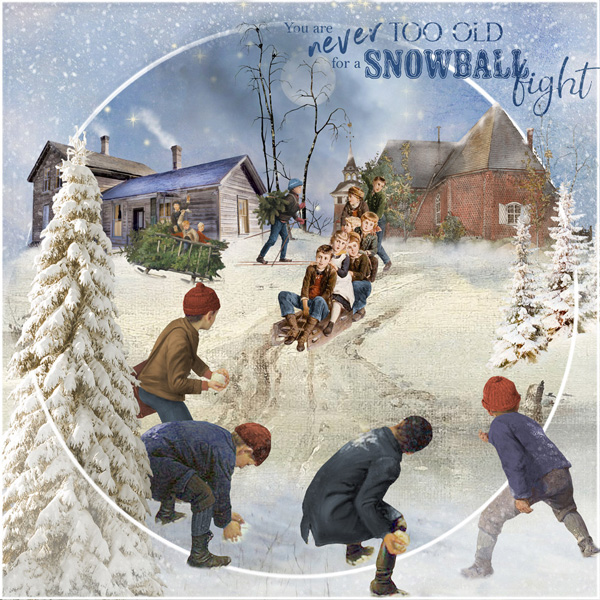 a snowball fight