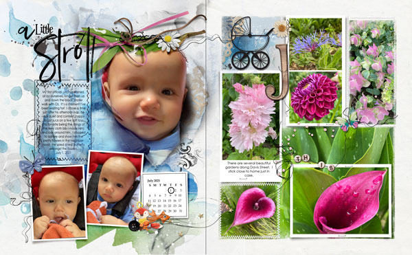Alfresco & Month Review * FotoInspired July First Stroller Walk with Oz