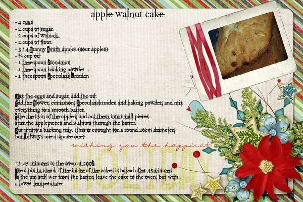 - apple walnut cake -