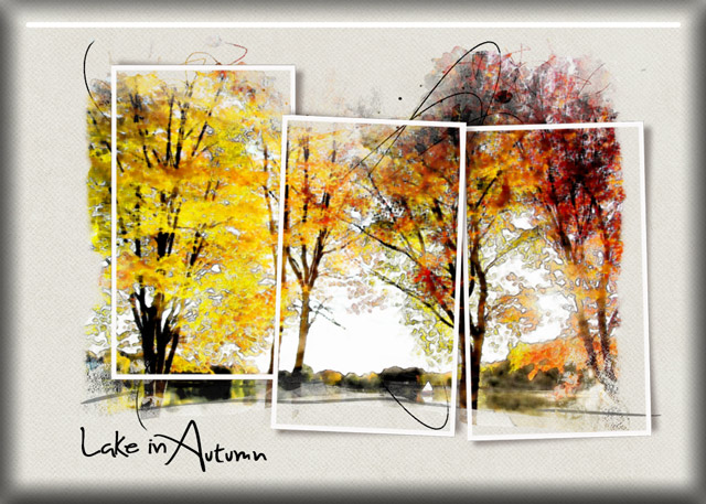 ATC 2016-78 Lake in Autumn (Anna Color Challenge)