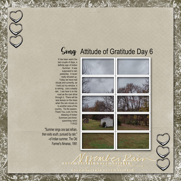 Attitude of Gratitude Day 6 - Song