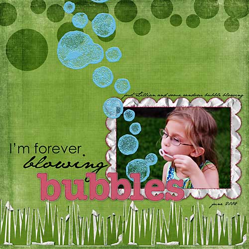 blowing bubbles