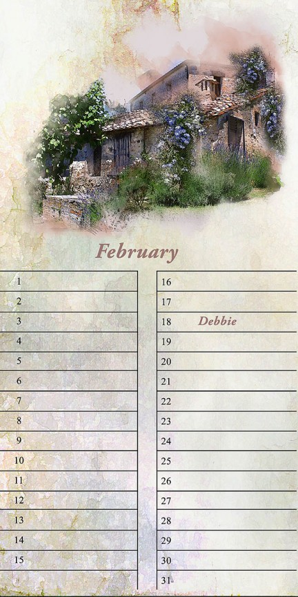 Bright Eyes Feb Calendar