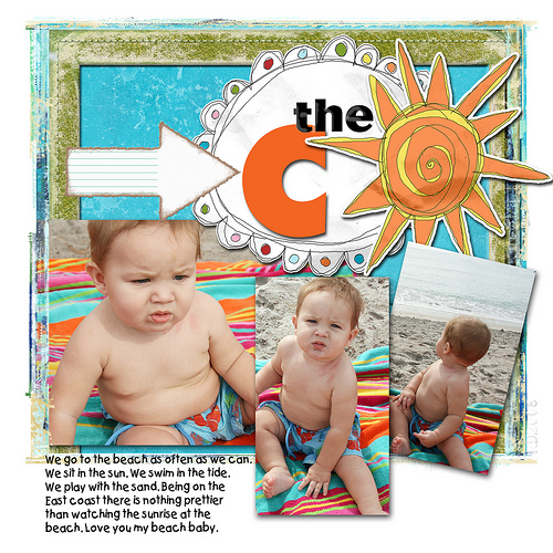 C the sun layout beach baby digital