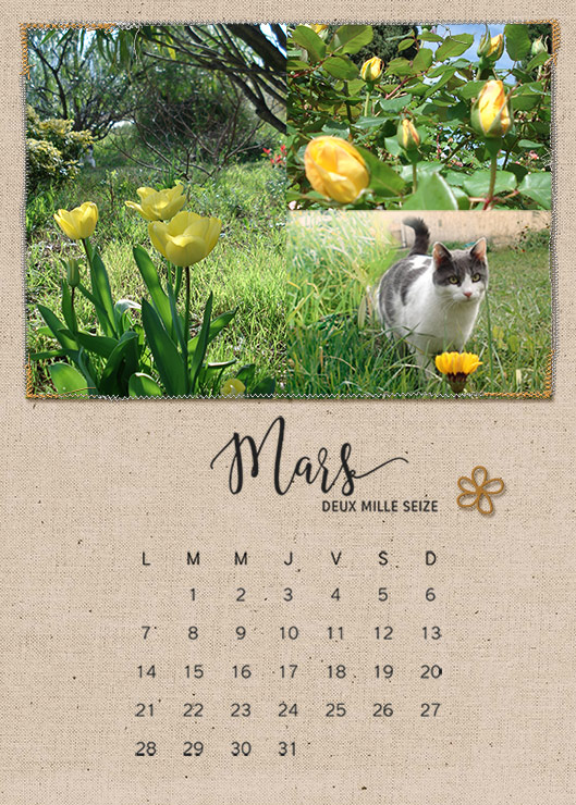 Calendar 2016 - march
