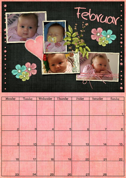 Calendar Page February - Emma