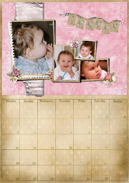 Calendar Page January - Judith