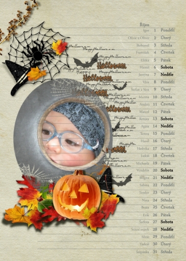 Calendar page october