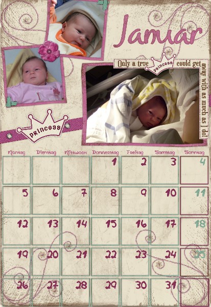 Calendarpage January Emma
