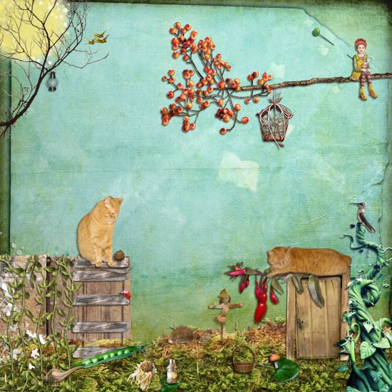 Cats in the garden of phantasie