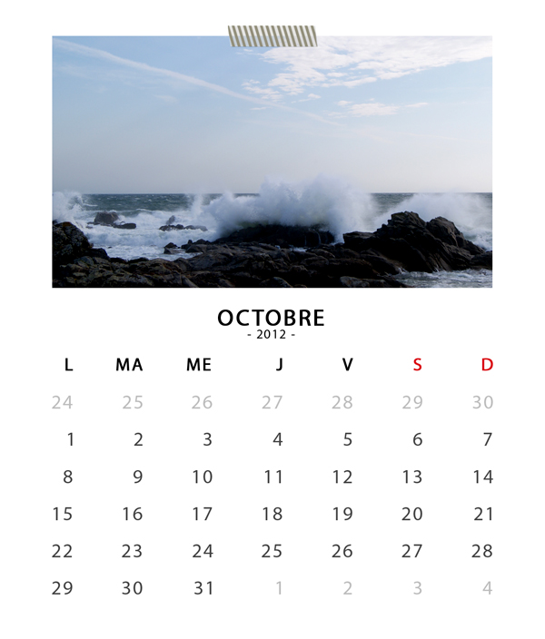 CD CASE Calendar October