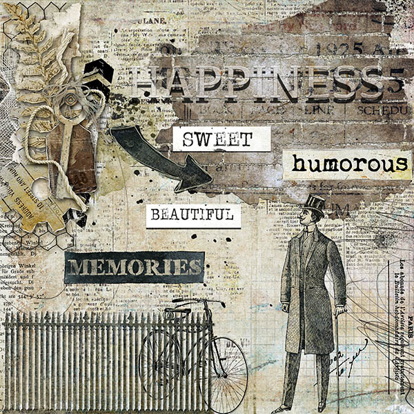 Challenge 3 - Art Journalling - Happiness