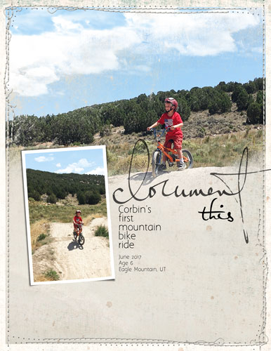 Challenge 5_Artsy_Recipe_Corbin's First Mountain Bike Ride