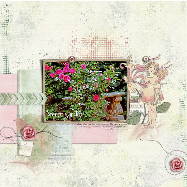 Challenge No 6 - Blind Scraplift - Secret Garden