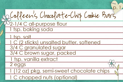 Chocolate Chip Bars Recipe - Page 1