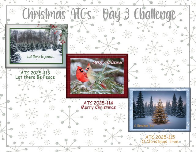 Christmas ATC's  Day 3 Challenge