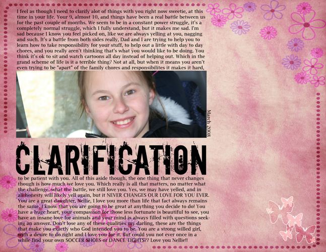 Clarification for Nellie ;)