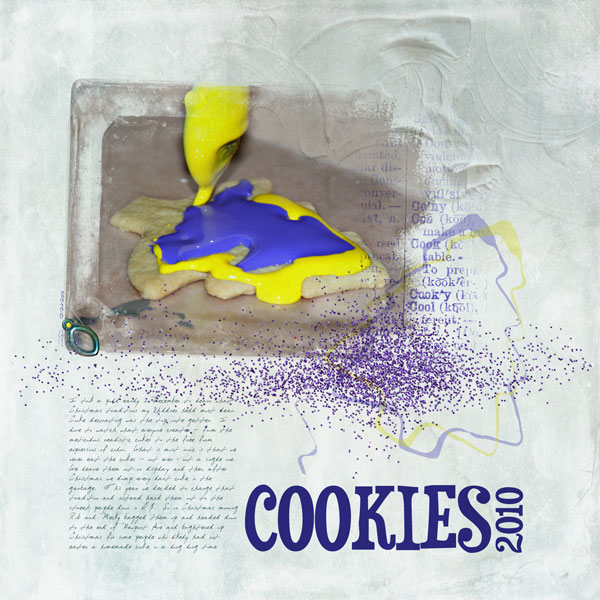 Cookie in purple and Yellow