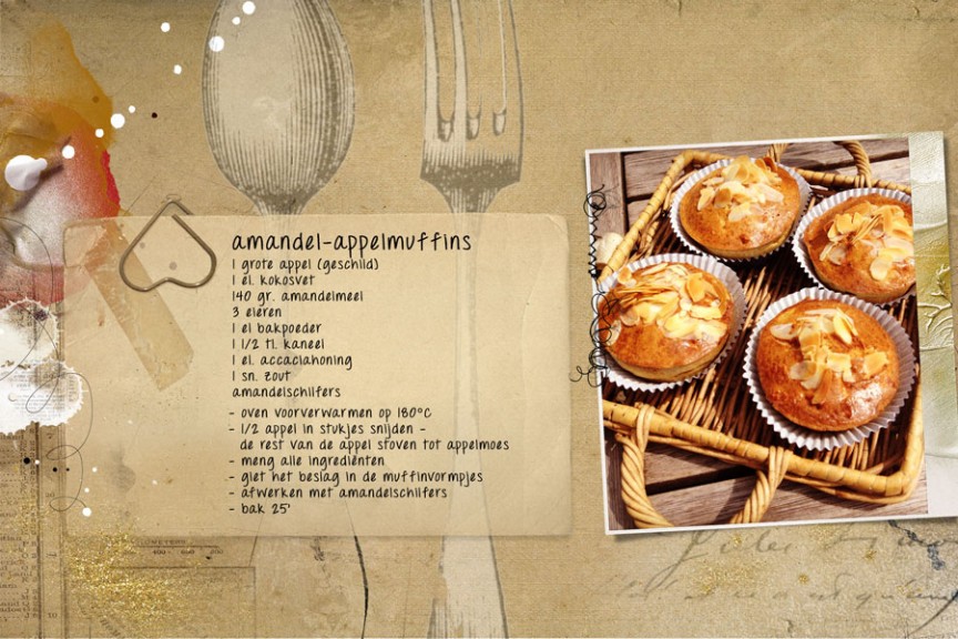 cookies: almond apple muffins