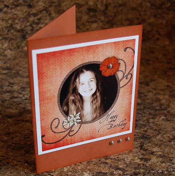 cora's birthday card- HYBRID CARD CHALLENGE