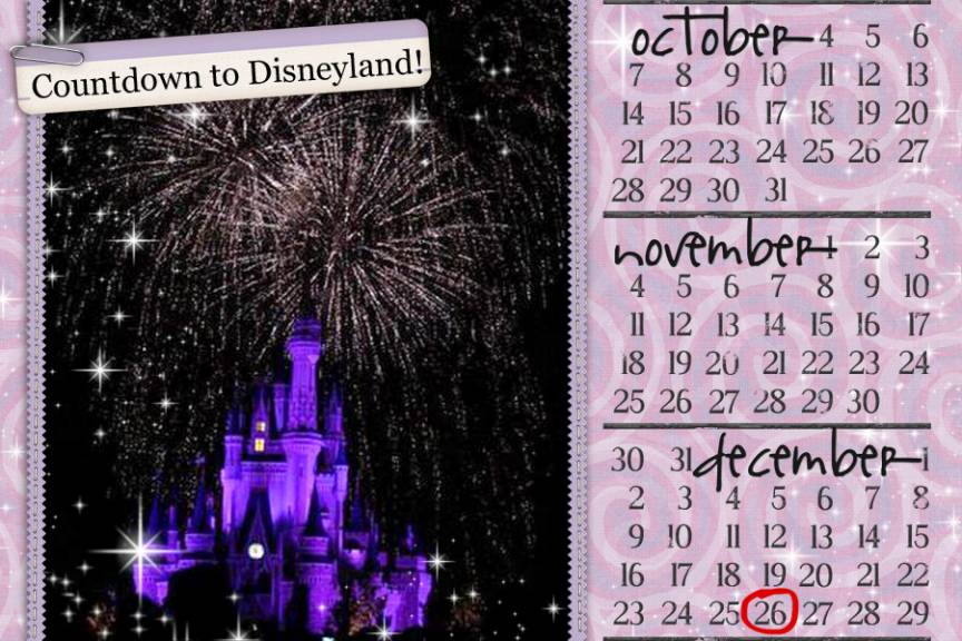 Countdown to Disney calendar magnet
