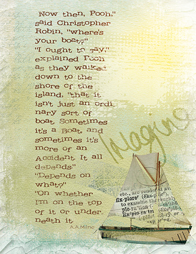 CraftyButtonArtJournalChallenge_6-13_Not Just An Ordinary Boat