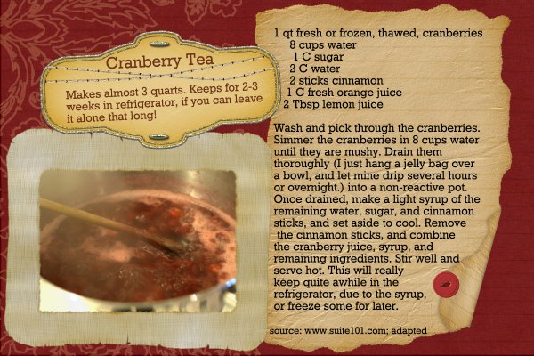 Cranberry tea