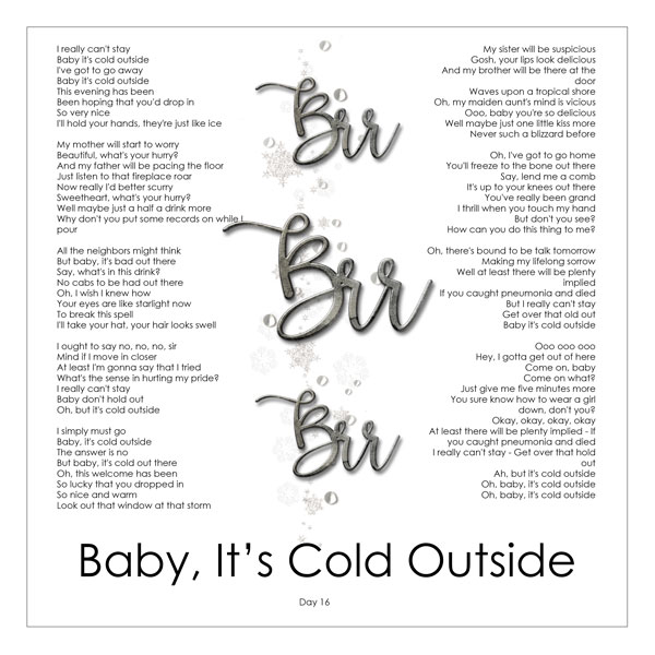 Day 16 - Baby It's Cold Outside