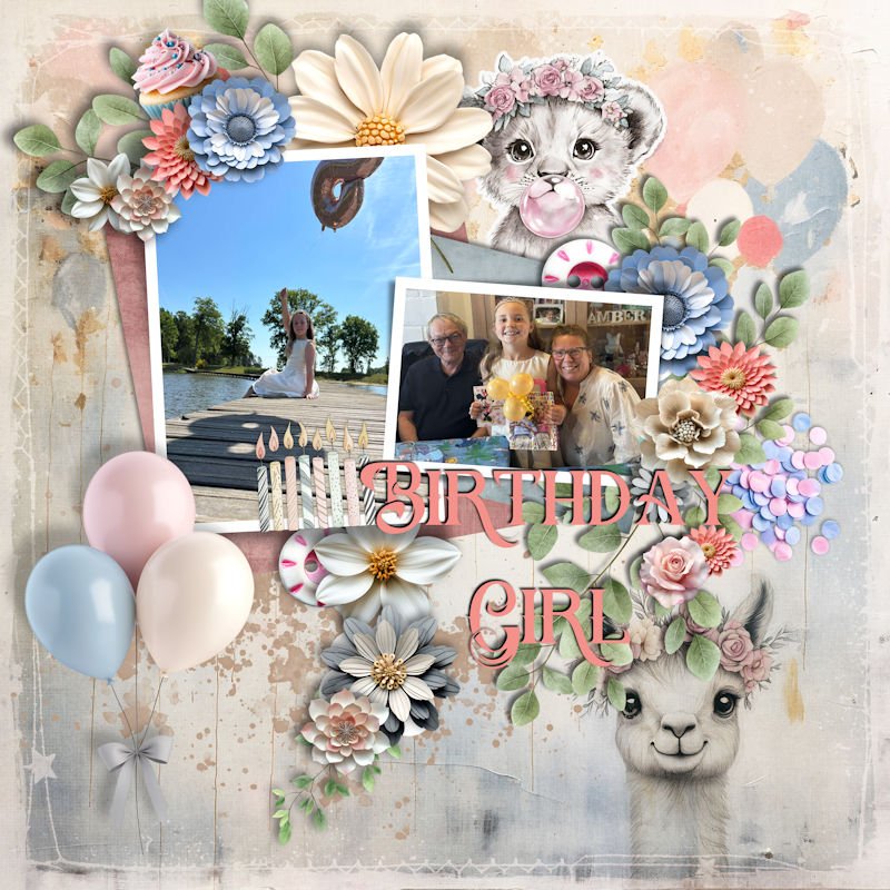 DAY 2 - JUNE 8 | TEMPLATE | CHALLENGE Birthday Girl Amber
