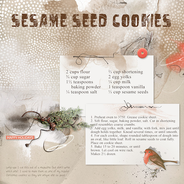 Day 6 - Sesame Seed Cookies