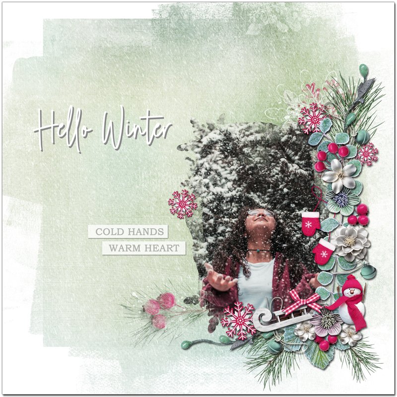 Day 9 - Joyful Snowfall Woman