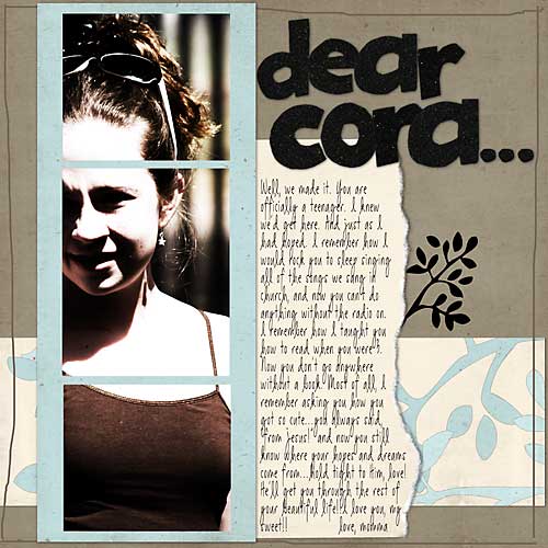 dear cora...