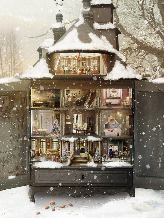 Dollhouse in winter