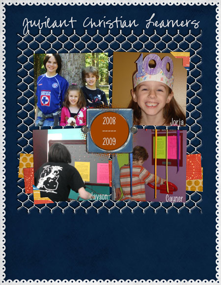 Family page for our yearbook