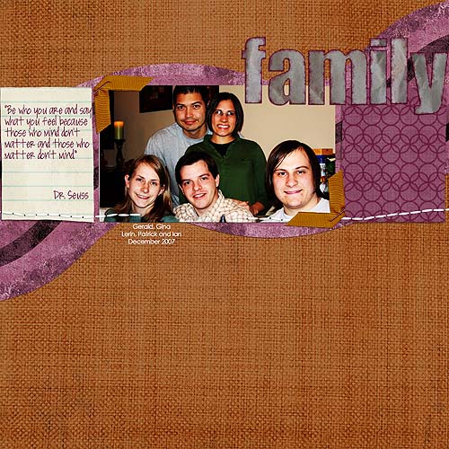 family (page swap with a friend)