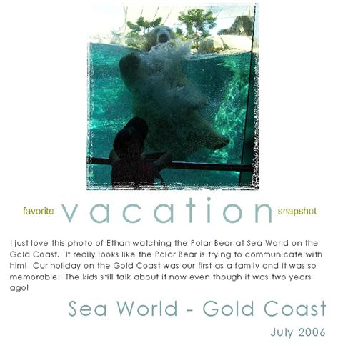 Favourite Vacation - Sea World