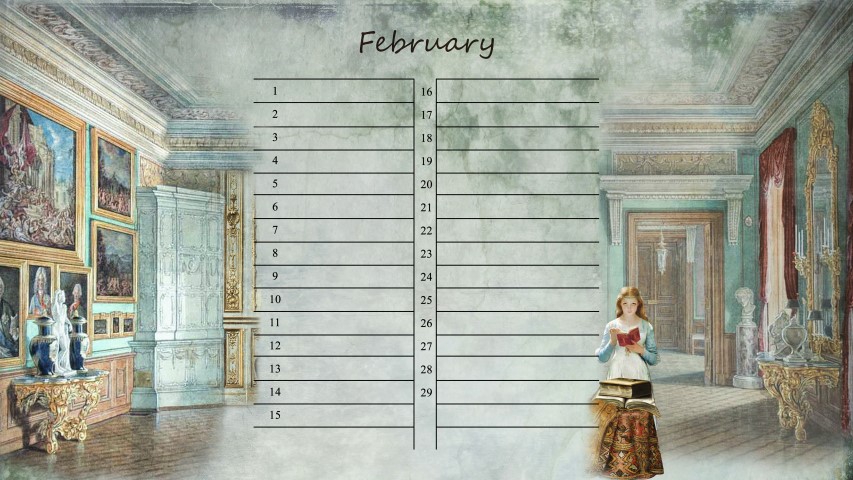 February Birthday Calendar