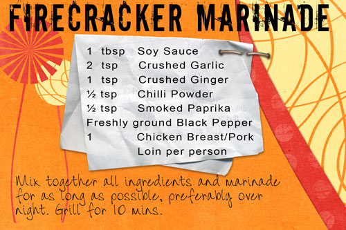 Firecracker Marinade Recipe Card