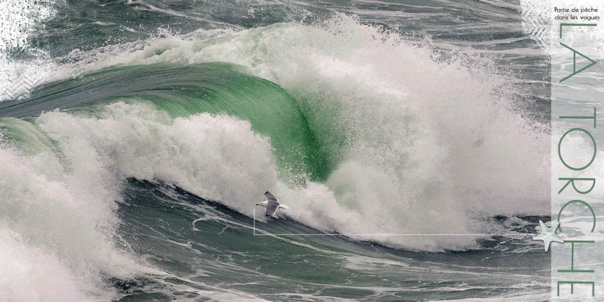 Fishing party in the waves at La Torche