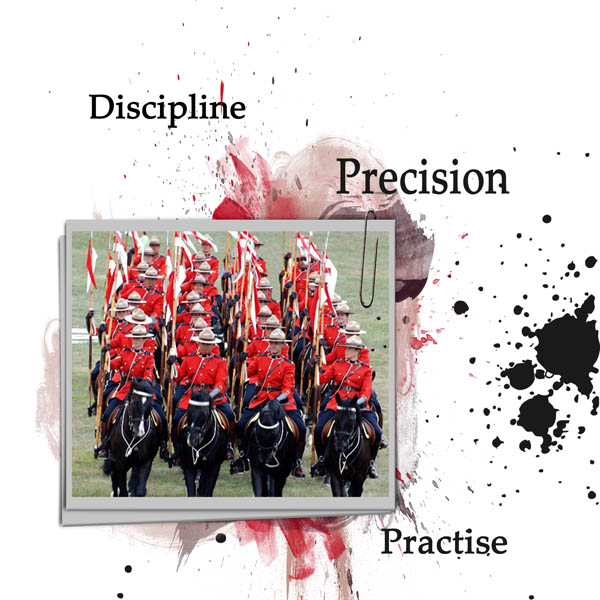 Four Rows of Mounties