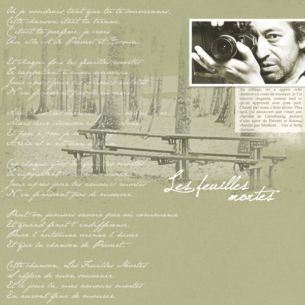 Gainsbourg, les feuilles mortes