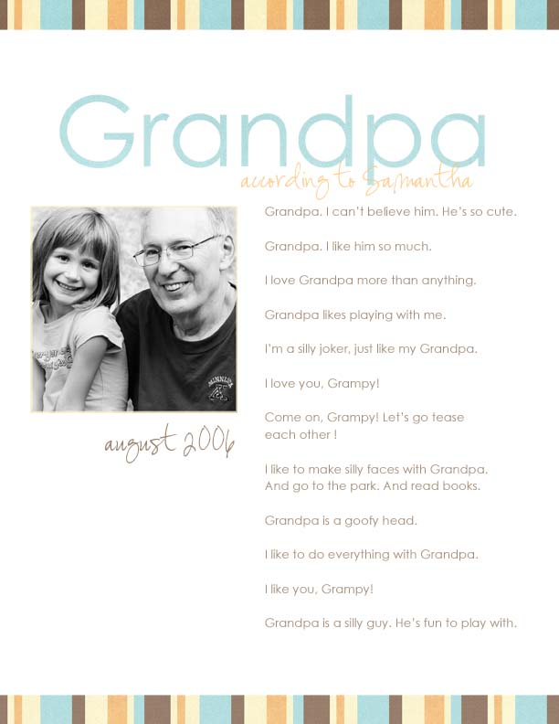 Grandpa according to Samantha
