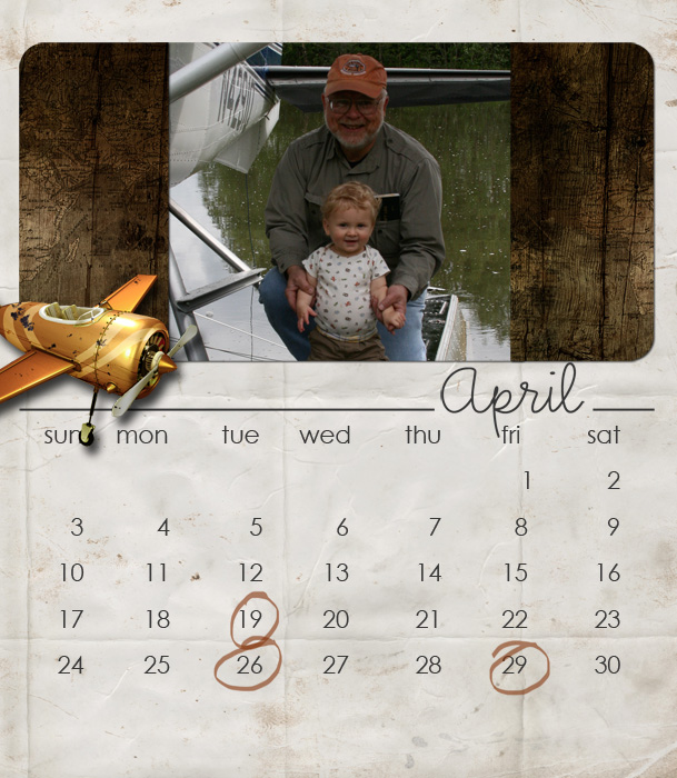 Grandpa and Me Calendar April