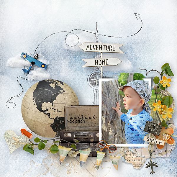 Adventure Scrapbook Layouts