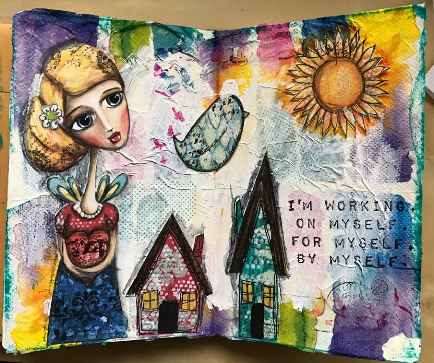 Hybrid Art Journal Page