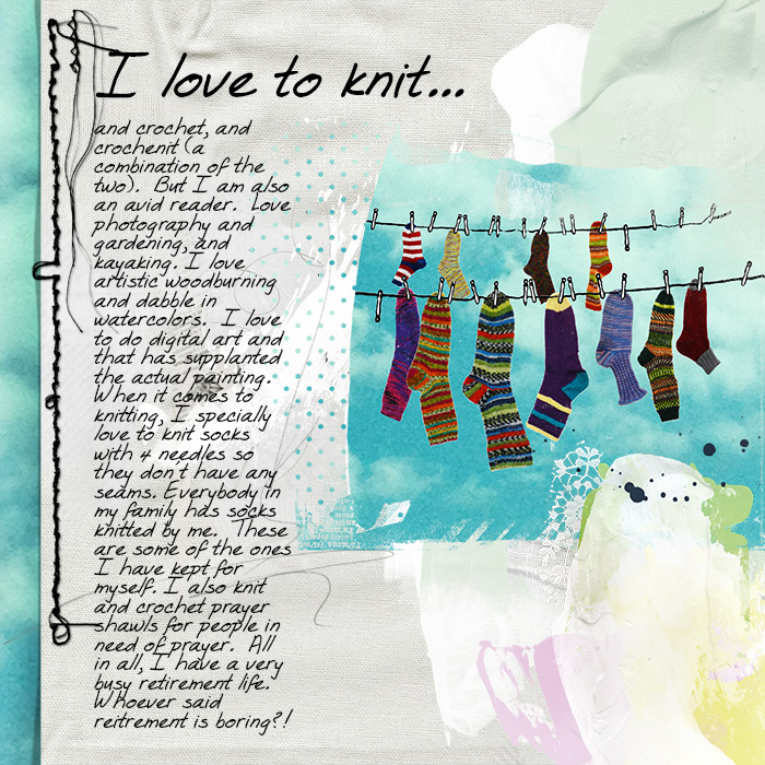 I love to knit and...