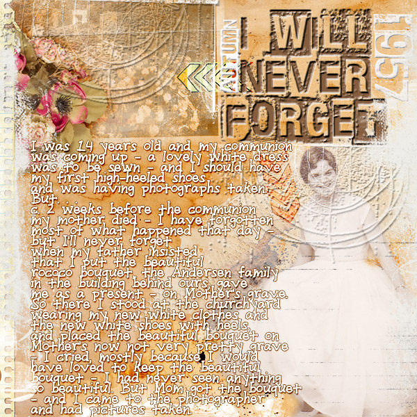I will never forget