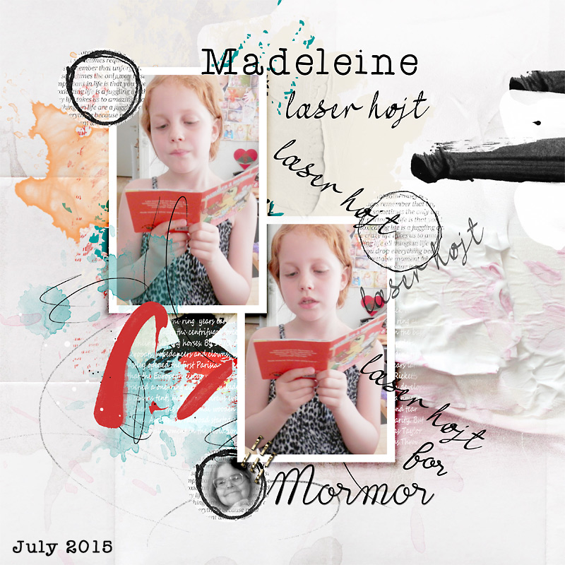 Inspired by Fonts - Madeleine reading to Granny