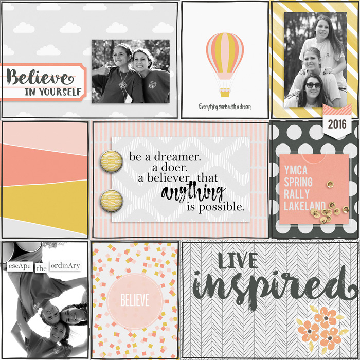 Inspired Pocket Scrapbook Layout